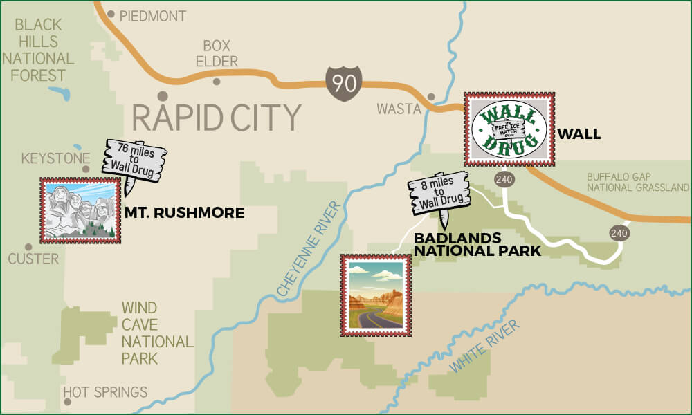 South Dakota Tourist Map
